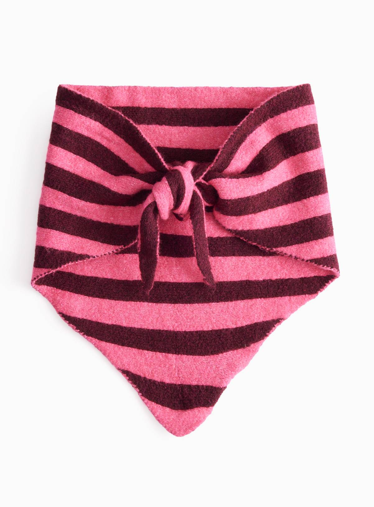 Pink & Burgundy Triangle Scarf One Size - Image 2